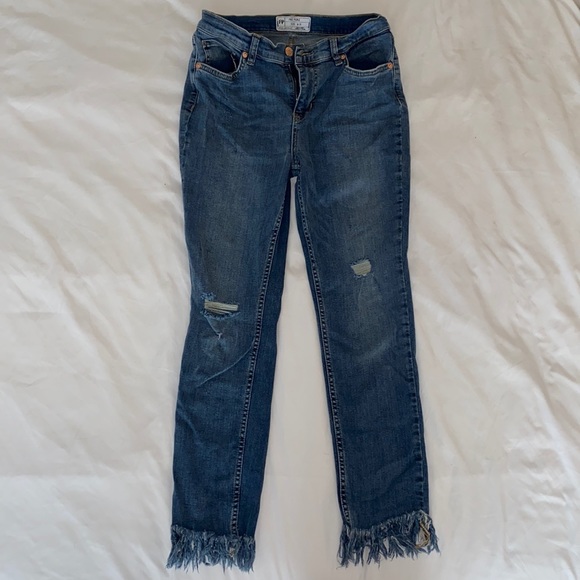 Free People fringe jeans - Picture 1 of 4